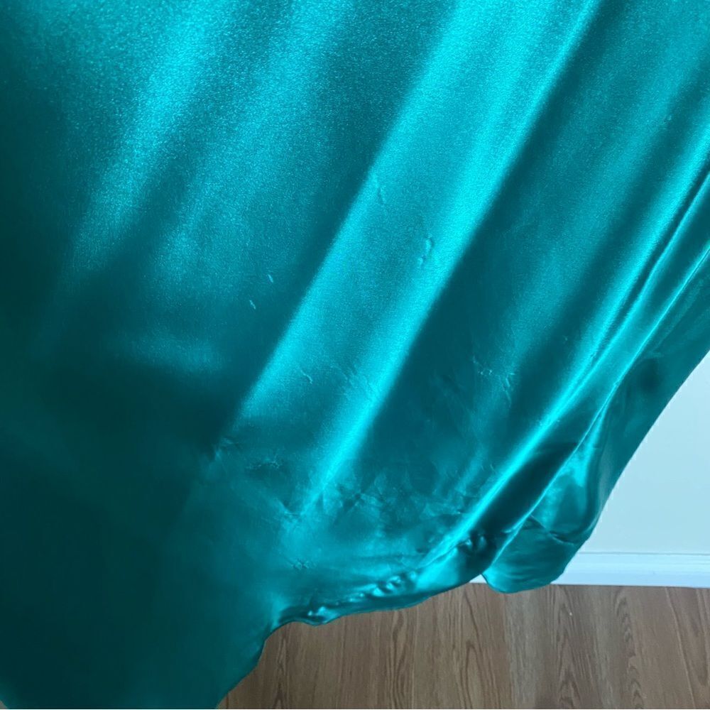 Vintage Morgan Taylor Emerald Green Lace Nightgown Negligee Maxi Dress Size L - Picture 14 of 14